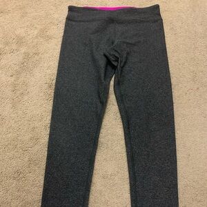 AEO Vibrant Pink and Charcoal leggings, size medium